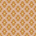 70 s seamless pattern. Retro geometric seamless background in seventies style. Groovy scrapbook paper. Yellow, orange, beige