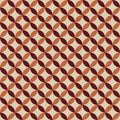 70 s seamless pattern. Retro geometric seamless background in seventies style. Groovy scrapbook paper. Yellow, orange, brown Royalty Free Stock Photo
