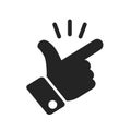 ItÃ¢â¬â¢s simple - finger snap icon in flat style. Easy icon. Finger snapping click flick hand gesture sign - vector