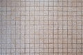 1970s Small Square Beige Bathroom Tiles