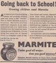 Vintage 1950s newspaper advert - Marmite.