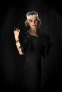 1920`s starlet with feather boa Royalty Free Stock Photo