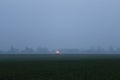 Working farmer in early morning, Mecklenburg-Vorpommern, Germany