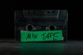 90`s Style audio cassette with handwritten Mix tape label Royalty Free Stock Photo