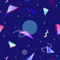 90s style geometric seamless pattern Royalty Free Stock Photo