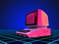 80s style personal computer Royalty Free Stock Photo