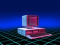 80s style personal computer Royalty Free Stock Photo