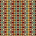 1970s Style Retro Bohemian Seventies Vintage Chain Link Pattern