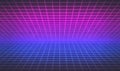 80s style Retro Futurism Sci-Fi Background. abstract glowing neon grid. Suitable for banner, poster design. 3d rendering Royalty Free Stock Photo