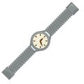 40s style watch or wrist clock, dial and belt, retro design