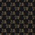 1960s Style Wavy Squiggles Seamless Vector Pattern