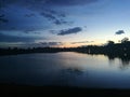 The lake in the dusk