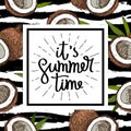 It`s summer time. Coconut pattern