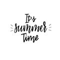 It is summer time lettering inspiraiton quote design Royalty Free Stock Photo