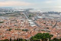 Panorama of SÃ¨te from Mont-Saint-Clair at sunrise, Occitanie in France