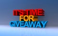 It`s time for giveaway on blue