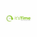 It\'s time logo template. Clock logo design. Royalty Free Stock Photo