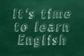 It`s time to learn english Royalty Free Stock Photo