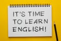 It`s Time To Learn English Royalty Free Stock Photo