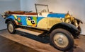 Side view of vinatage 1920 Unic car at Malaga automobile museum.