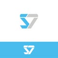 S7 vector logo design. Symbol S and 7 logotype.