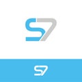 S7 vector logo design. Symbol S and 7 logotype.