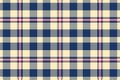 60s vector pattern seamless, printout textile tartan background. Micro fabric check texture plaid in blue and blanched almond Royalty Free Stock Photo