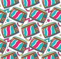 90`s Vibe Television Seamless Pattern