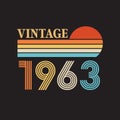 1963 vintage retro Original t shirt design vector Royalty Free Stock Photo