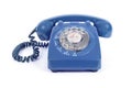 1960s Vintage Rotary Dial Blue Telephone