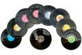 70's vinyl disco records Royalty Free Stock Photo