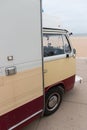 1960s VW Kombis parked at Scheveningen beach Royalty Free Stock Photo