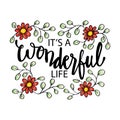 It`s a wonderful life. Hand Lettering.