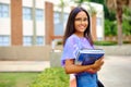 20s years student smiling outdoor in university campus