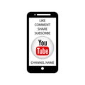 Youtube logo on mobile screen