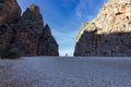 Sa Calobra beach in Mallorca in Balearic Islands Spain Royalty Free Stock Photo