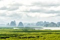 Sa-met-nang-shee view point.The most famous view point to see Andaman sea , mountain and forest in Phang Nga province,Thailand