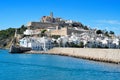 Sa Penya and Dalt Vila districts in Ibiza Town, Balearic Islands Royalty Free Stock Photo