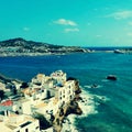 Sa Penya District in Ibiza Town, Balearic Islands, Spain Royalty Free Stock Photo