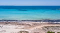 Sa Rapita, Mallorca Spain. Aerial landscape of the beach and turquoise sea