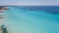 Sa Rapita, Mallorca Spain. Aerial landscape of the beach and turquoise sea