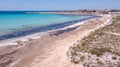 Sa Rapita, Mallorca Spain. Aerial landscape of the beach and turquoise sea