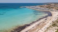 Sa Rapita, Mallorca Spain. Aerial landscape of the beach and turquoise sea