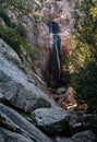 Sardinia. Villacidro. Sa Spendula waterfall. Small leap of water between the Iglesiente mountains