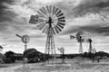 SA Windmills museum BW Royalty Free Stock Photo