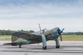 Saab B17 bomber aircraft taxing