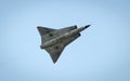 Saab 35 Draken with double delta wing in flight Royalty Free Stock Photo