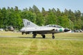 Saab 35 Draken on a runway