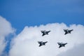 Saab JAS 39 Gripen, multirole fighter, formation flying.