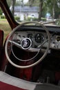 Saab 96 from 1964 - red Swedish car Royalty Free Stock Photo